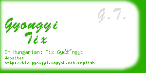 gyongyi tix business card